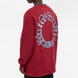 Acne Studios Men's Deep Red Crewneck Sweater
